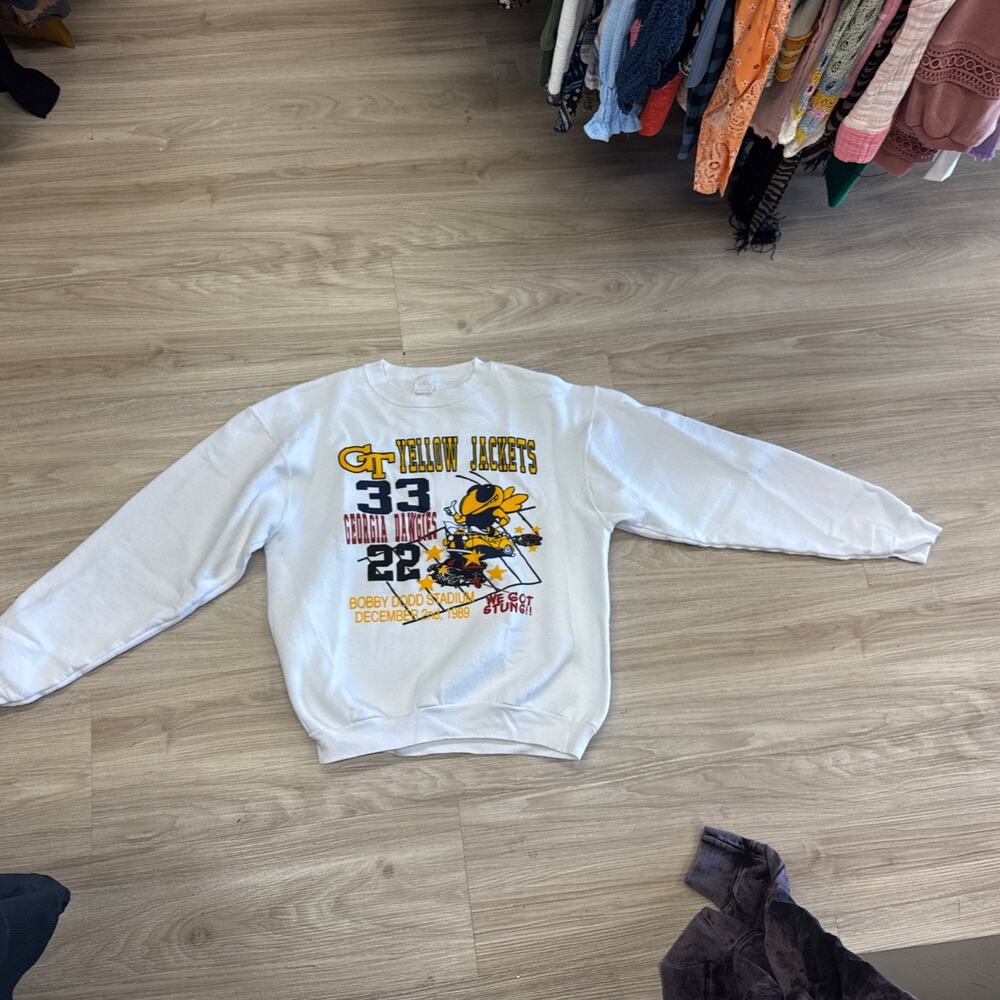 🔥🔥Rare Vintage 1989 Georgia Tech Yellow Jackets Rivalry Sweatshirt